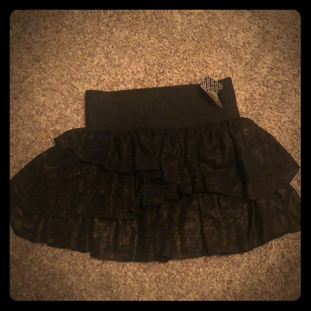 Metallic gold skirt